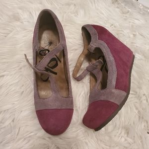OTBT Reform Wedge T-strap  Eggplant 8.5
